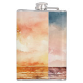 Das Design der Aquarell Beach Serie 1 Flachmann (Rückseite)