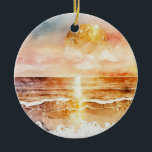 Das Design der Aquarell Beach Serie 1 Keramik Ornament<br><div class="desc">Das Watercolor Beach ist das perfekte Geschenk für Strandliebhaber. Karo all die wunderschönen Geschenke,  Packpapier und Papiertücher,  die für entweihen und geben verwendet werden können.</div>