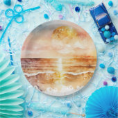 Das Design der Aquarell Beach Serie 1 Pappteller (Party)