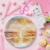 Das Design der Aquarell Beach Serie 1 Pappteller (Party)