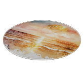 Das Design der Aquarell Beach Serie 1 Schneidebrett (Ecke)