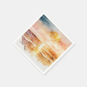 Das Design der Aquarell Beach Serie 1 Serviette (Ecke)