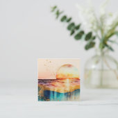 Das Design der Aquarell Beach Serie 3 Begleitkarte (Stehend Vorderseite)