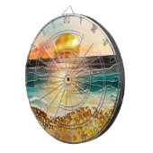 Das Design der Aquarell Beach Serie 3 Dartscheibe (Vorderseite rechts)