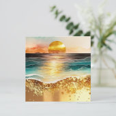 Das Design der Aquarell Beach Serie 3 Einladung (Stehend Vorderseite)