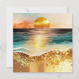 Das Design der Aquarell Beach Serie 3 Einladung