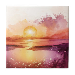 Das Design der Aquarell Beach Serie 3 Fliese