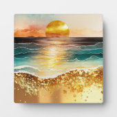 Das Design der Aquarell Beach Serie 3 Fotoplatte (Vorderseite)