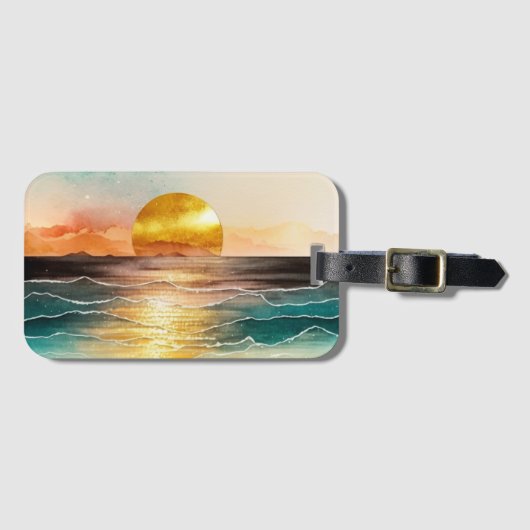 Das Design der Aquarell Beach Serie 3 Gepäckanhänger (Vorderseite (Horizontal))