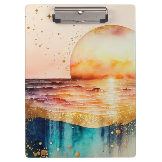 Das Design der Aquarell Beach Serie 3 Klemmbrett (Vorderseite)