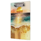 Das Design der Aquarell Beach Serie 3 Klemmbrett (Links)