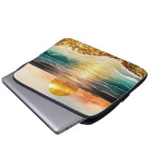 Das Design der Aquarell Beach Serie 3 Laptopschutzhülle (Vorne Knopf)