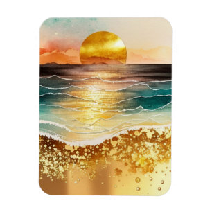 Das Design der Aquarell Beach Serie 3 Magnet