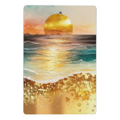 Das Design der Aquarell Beach Serie 3 Mini Klemmbrett (Rückseite)