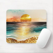 Das Design der Aquarell Beach Serie 3 Mousepad (Mit Mouse)
