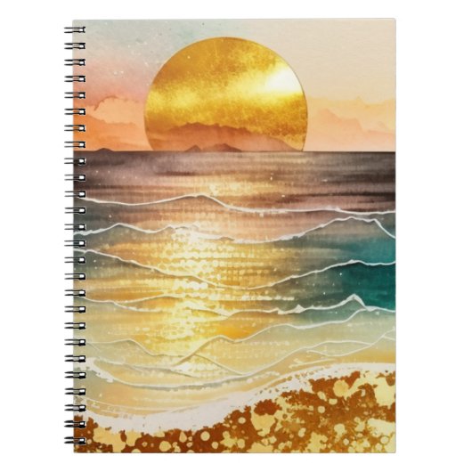 Das Design der Aquarell Beach Serie 3 Notizblock (Vorderseite)