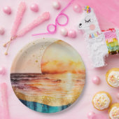 Das Design der Aquarell Beach Serie 3 Pappteller (Party)