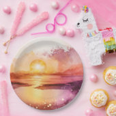 Das Design der Aquarell Beach Serie 3 Pappteller (Party)