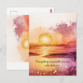 Das Design der Aquarell Beach Serie 3 Postkarte (Vorne/Hinten)