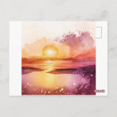Das Design der Aquarell Beach Serie 3 Postkarte (Rückseite)