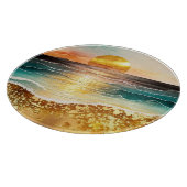 Das Design der Aquarell Beach Serie 3 Schneidebrett (Ecke)