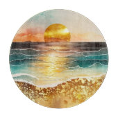 Das Design der Aquarell Beach Serie 3 Schneidebrett (Vorderseite)