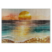 Das Design der Aquarell Beach Serie 3 Schneidebrett (Vorderseite)