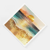 Das Design der Aquarell Beach Serie 3 Serviette (Ecke)
