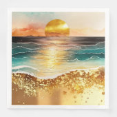 Das Design der Aquarell Beach Serie 3 Serviette (Vorderseite)