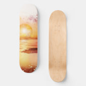 Das Design der Aquarell Beach Serie 3 Skateboard (Vorderseite)