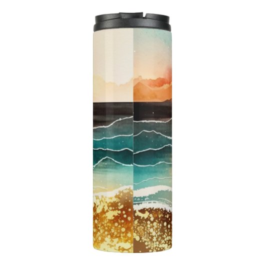 Das Design der Aquarell Beach Serie 3 Thermosbecher (Rückseite)