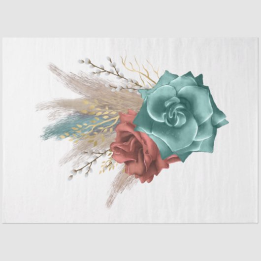 Das Design der Boho Bouquet-Serie 13 Seidenpapier (Vorderseite)