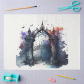 Das Design der Gothic Friedhof Gate Serie 5 Seidenpapier (Basteln)
