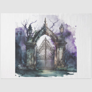 Das Design der Gothic Friedhof Gate Serie 7 Seidenpapier