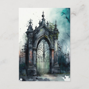 Das Design der gotischen Friedhof Gate Serie 11 Begleitkarte