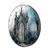 Das Design der gotischen Friedhof Gate Serie 11 Dartscheibe (Vorderseite rechts)
