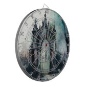 Das Design der gotischen Friedhof Gate Serie 11 Dartscheibe (Vorderseite Links)