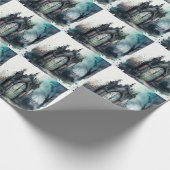 Das Design der gotischen Friedhof Gate Serie 11 Geschenkpapier (Ecke)