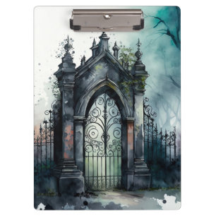 Das Design der gotischen Friedhof Gate Serie 11 Klemmbrett