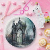Das Design der gotischen Friedhof Gate Serie 11 Pappteller (Party)