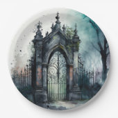 Das Design der gotischen Friedhof Gate Serie 11 Pappteller (Vorderseite)