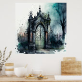 Das Design der gotischen Friedhof Gate Serie 11 Poster (Küche)