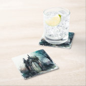 Das Design der gotischen Friedhof Gate Serie 11 Rechteckiger Pappuntersetzer (Vor Ort)