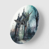 Das Design der gotischen Friedhof Gate Serie 11 Runde Wanduhr (Winkel)