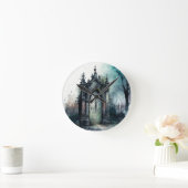 Das Design der gotischen Friedhof Gate Serie 11 Runde Wanduhr (Zuhause)