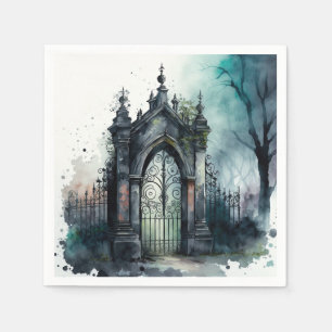 Das Design der gotischen Friedhof Gate Serie 11 Serviette