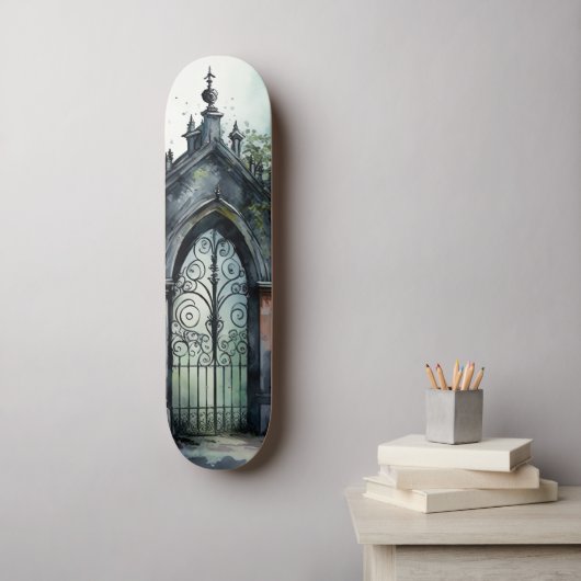 Das Design der gotischen Friedhof Gate Serie 11 Skateboard (Wandkunst)