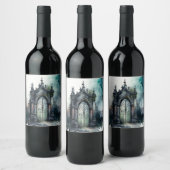 Das Design der gotischen Friedhof Gate Serie 11 Weinetikett (Flaschen)