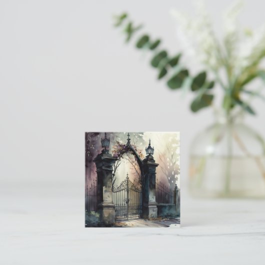 Das Design der gotischen Friedhof Gate Serie 12 Begleitkarte (Stehend Vorderseite)