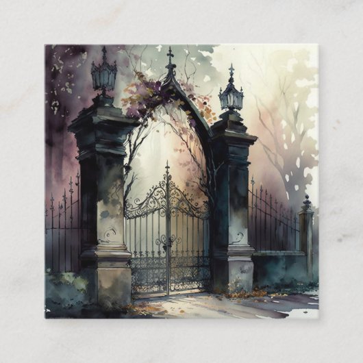 Das Design der gotischen Friedhof Gate Serie 12 Begleitkarte (Vorderseite)
